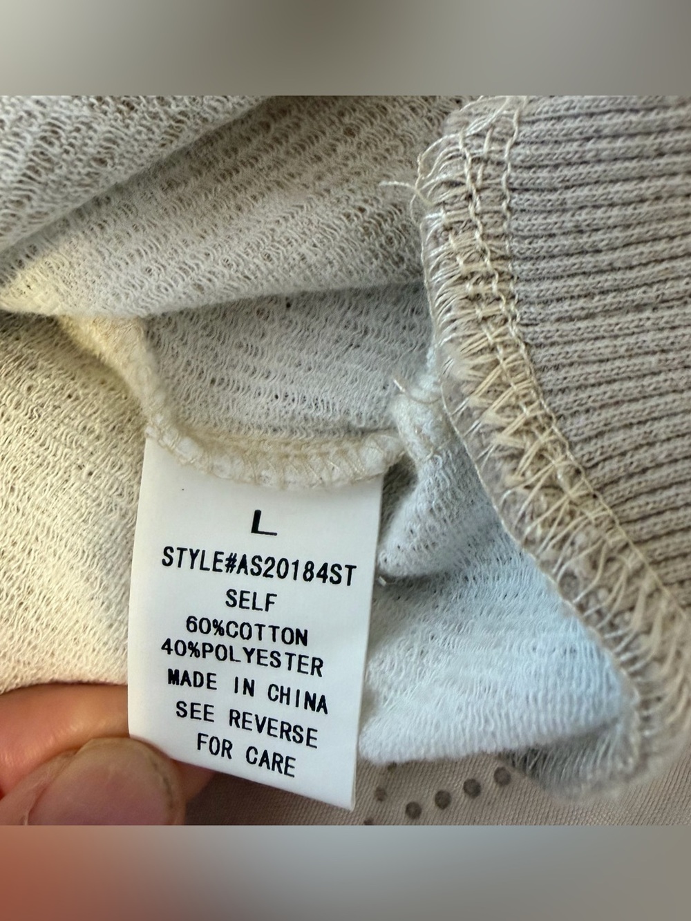 Urban Daizy Neutral Ribbed Pullover - Picture 6 of 8